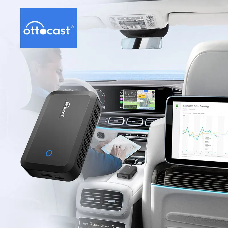 Picasou 2 Pro 4 GB + 64 GB CarPlay Ai Box Wireless Car Play Android Auto Qualcomm Snapdragon 665 CPU Dla Mazda Toyota VW Benz Audi