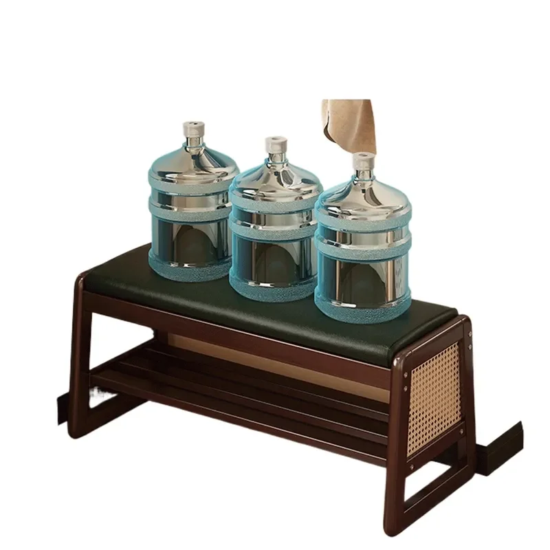 Entryway Shoe Bench with Storage Integrated Sitting Stool for Hallway Home Organization Space Saving Footwear Rack