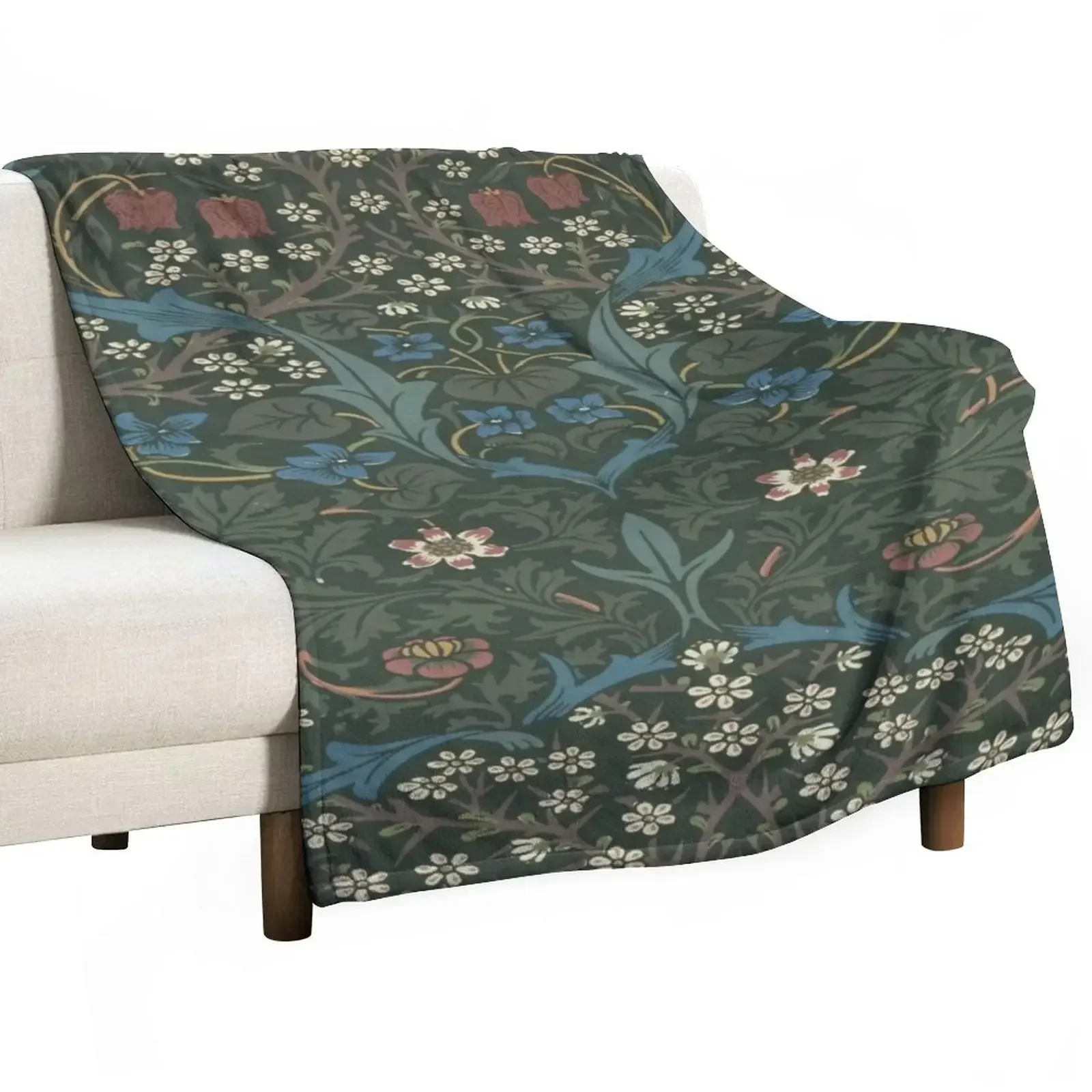 William Morris - Blackthorn Throw Blanket Luxury Thicken Moving Soft Beds Blankets