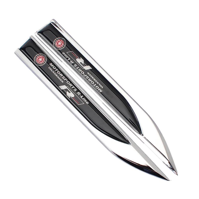 2026 Hot For VW VOLKSWAGEN New 2pcs 3D Metal Rline R line Logo Car Fender Side Wing Emblem Badge Sticker For VW Golf 7 MK7 Golf - view 3