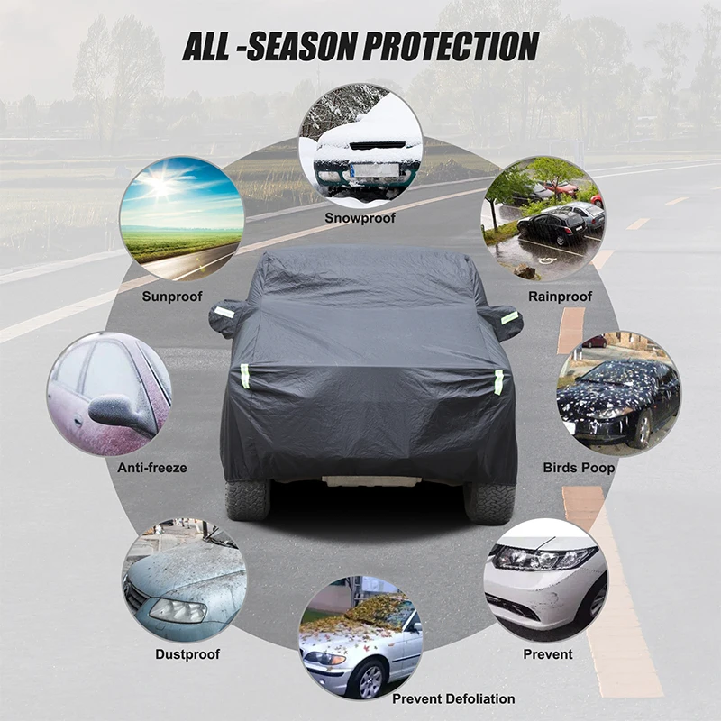 For Hummer H2 2003-2009 polyester taffeta black car sunproof dustproof snowproof anti-UV car cover car protection accessories