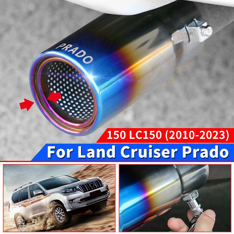 For 2003-2023 Toyota Land Cruiser Prado 150 120 Modification Accessories Tail Throat Exhaust Pipe Decorative Lc150 Lc120 Muffler