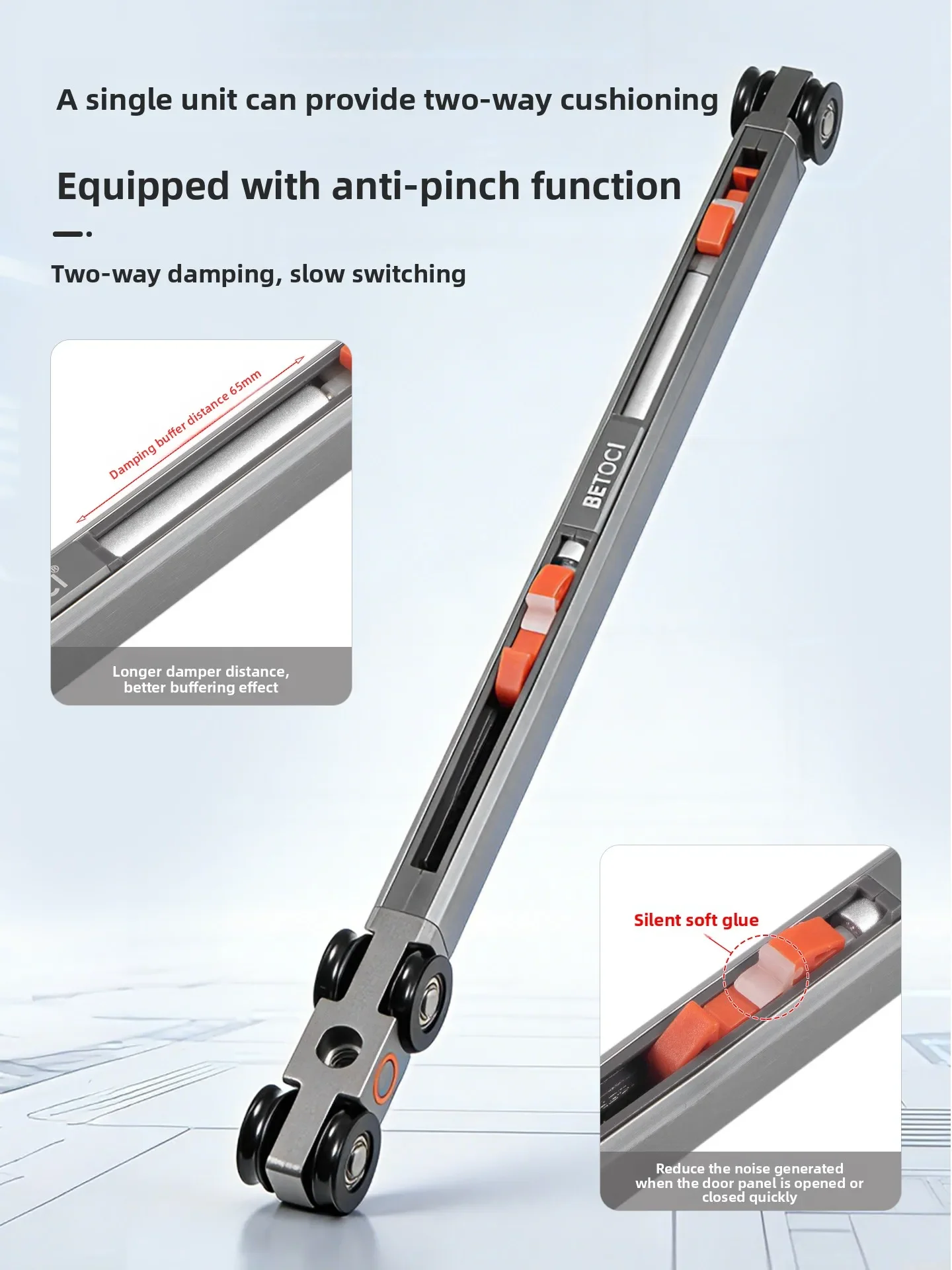 Minimal aluminum frame door Wooden door Double two or three linkage sliding door Hanging rail Slide rail Forward linkage s