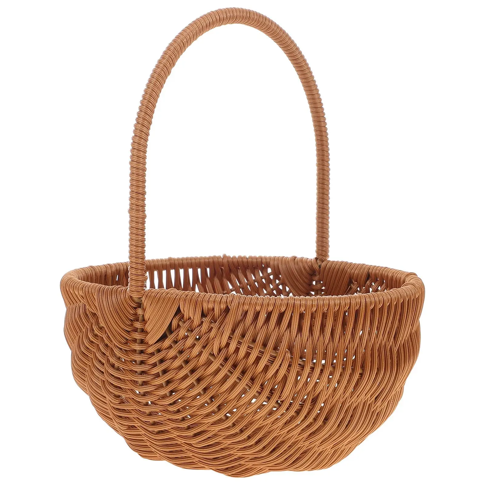 Square Woven Mini Basket Shopping Storage Baskets Wicker Picnic Plastic for Easter