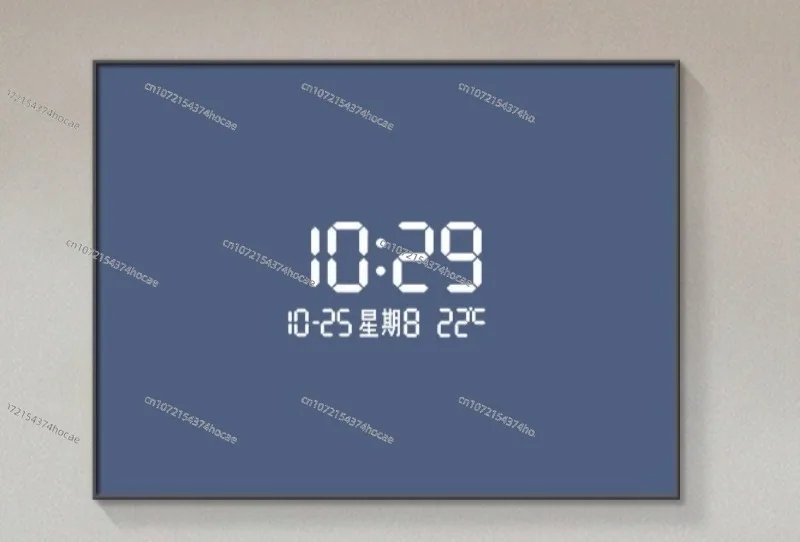 Meter box decorative painting led digital display clock solid color simple restaurant distribution box occlusion box, induction