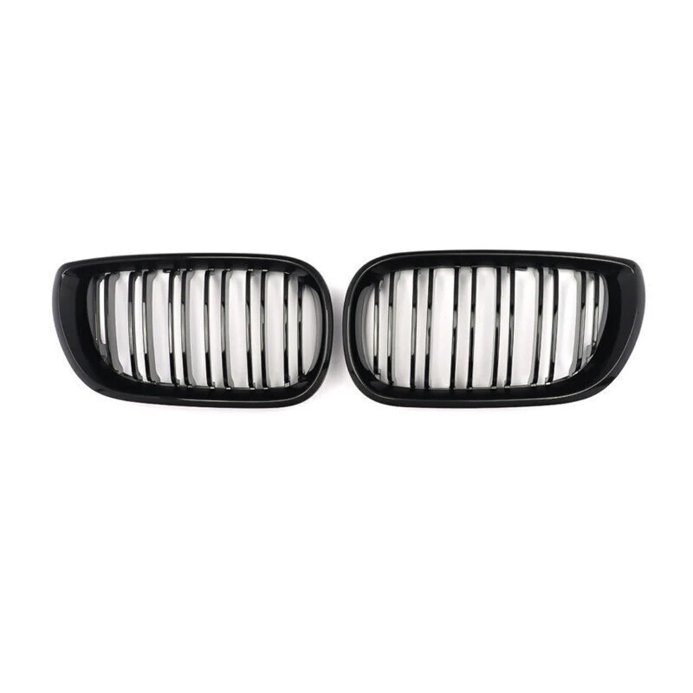 

2Pcs Front Bumper Center Kidney Grille Dual Slat Grilles Compatible For 3 Series E46 Sedan 2002 2003 2004 2005 Accessories