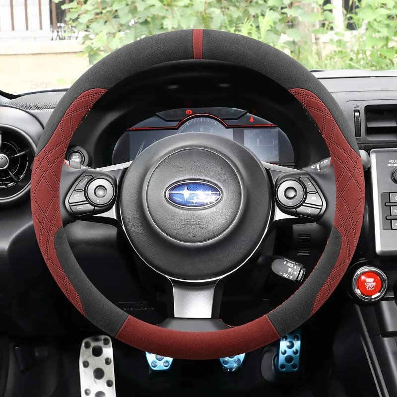 

Кожаный чехол на руль автомобиля для Subaru Forester SK SJ SH SG Impreza Levorg Xv Legacy Outback Wrx Sti Brz, аксессуары