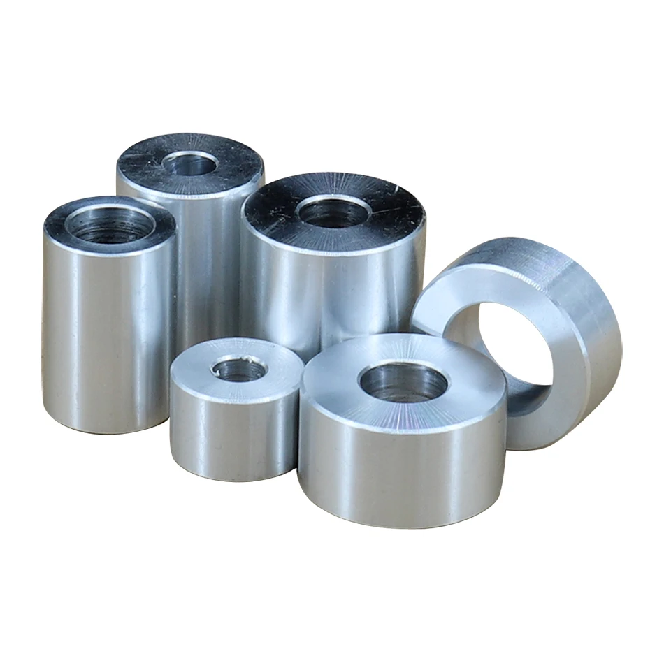 diameter 22MM M8 M10 M12 Aluminum bushing washer gasket round hollow no thread standoff spacer thickness 2/3/4/5/6/50mm