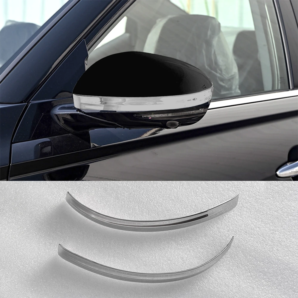 

Silver Chrome Door Rear Side View Mirror Trim Mouldings For 2019-2024 Nissan Altima Sentra Accessories