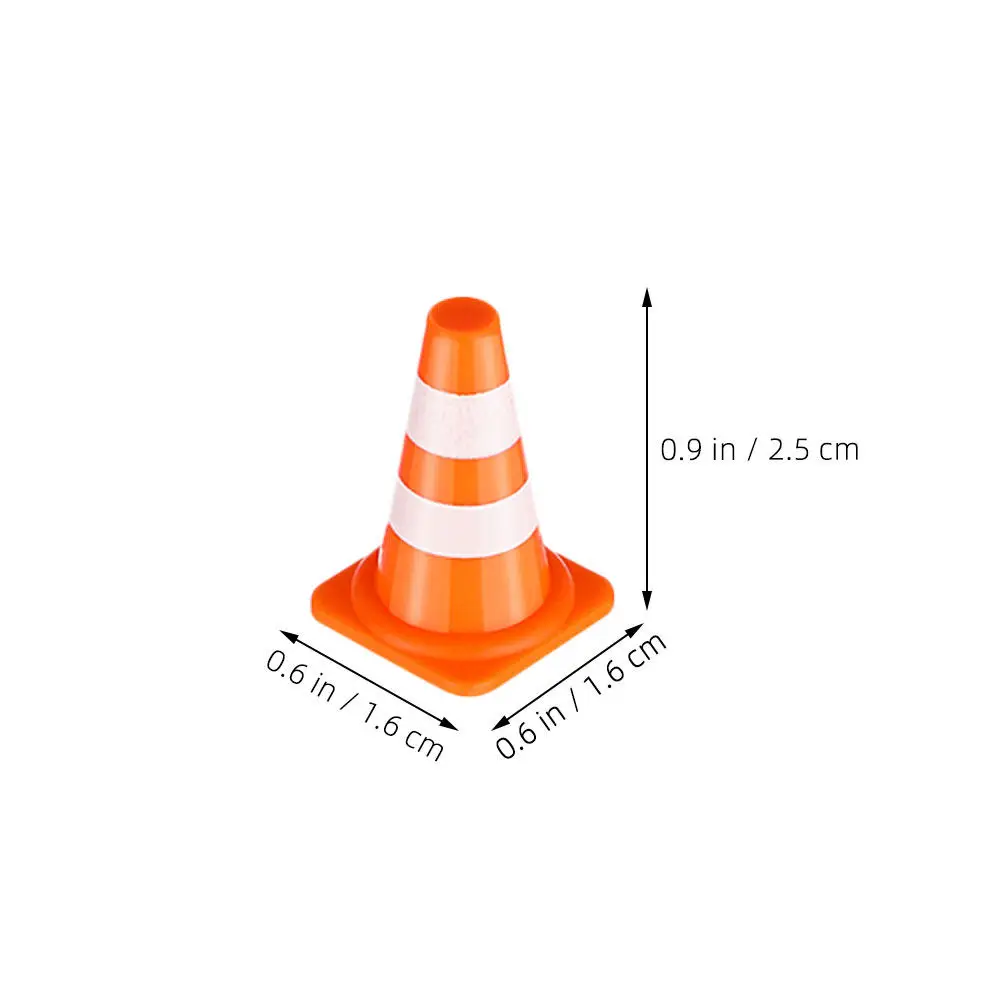 24Pcs Kids Mini Traffic Cones Orange Small Construction Signs Parking Lot Street Scene Barriers Educational Traffic Road Safety
