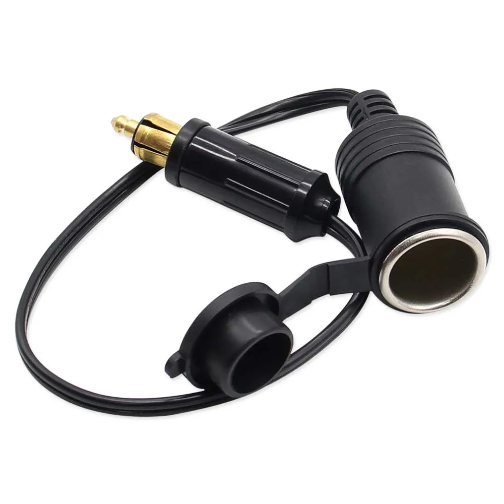 DC 12V 24V EU Plug For BMW DIN Hella Motorcycle Charger Socket Outlet Convert to Car Cigarette Lighter Adapter Power Lead Cable