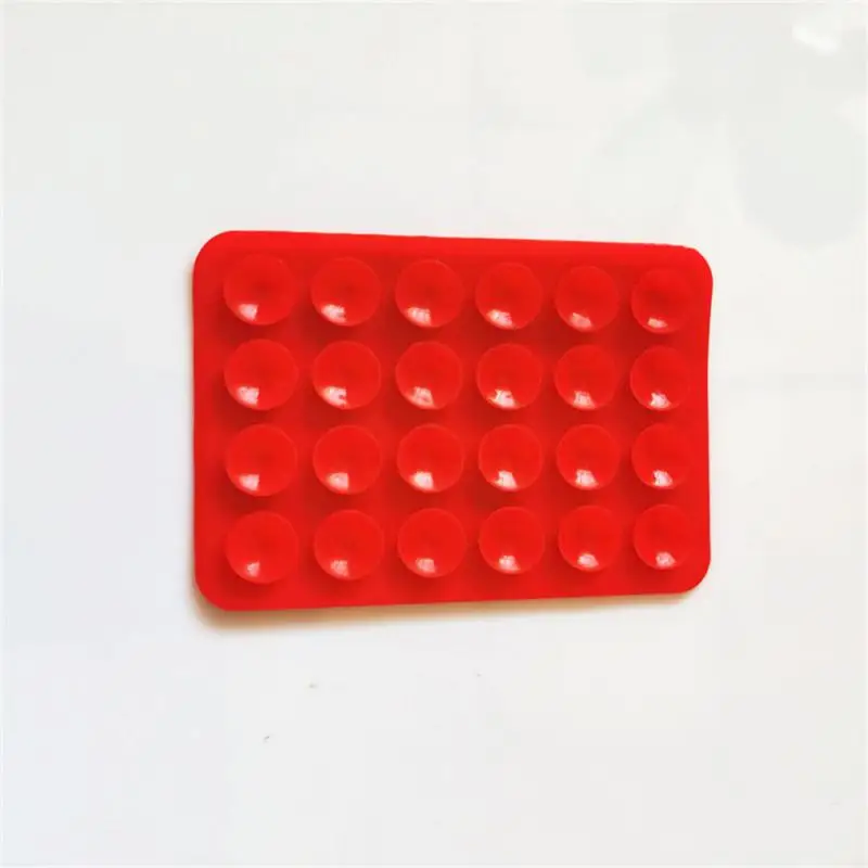 Double Side Silicone Suction Pad For Mobile Phone Fixture Suction Cup Backed Adhesive Silicone Rubber Sucker Pad For Fixing