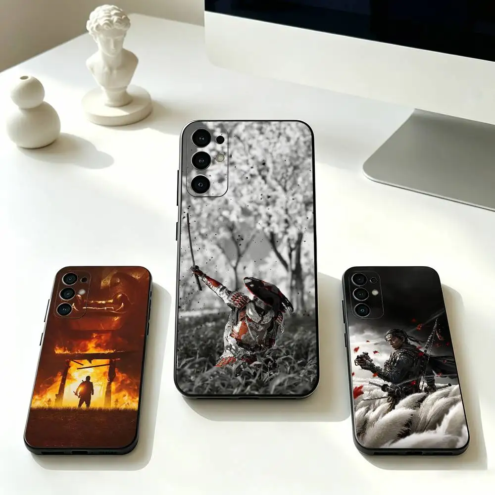 For G-Ghost of T-Tsushima GameS  Phone Case For Samsung S25,S24,S21,S22,S23,S30,Ultra,S20,Plus,Fe,Lite,Note,10,Black Cover