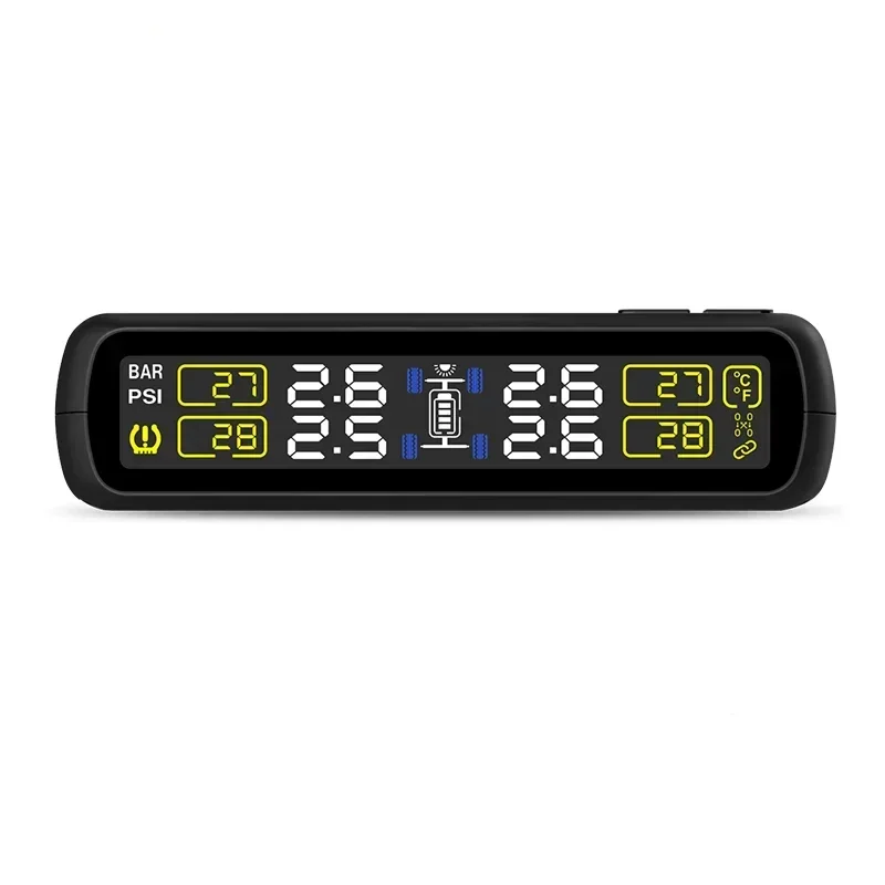 CAREUD Solar 4 Internal Sensors Wireless Universal Car Tyre Tire Pressure Monitoring System Auto TPMS
