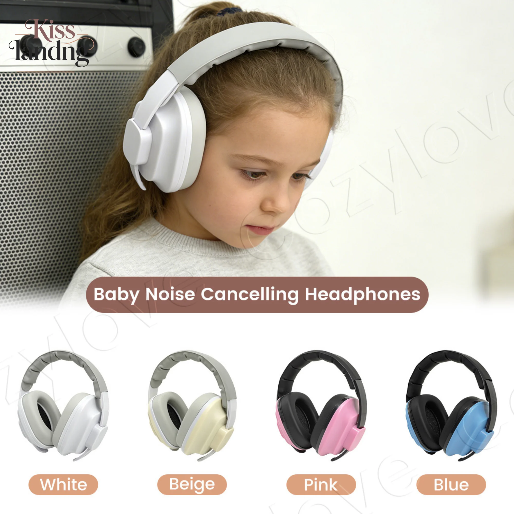 Baby Noise Cancelling Headphones | Adjustable Infant Hearing Protection Earmuffs for Airplanes, Concerts & Events, 4 Color
