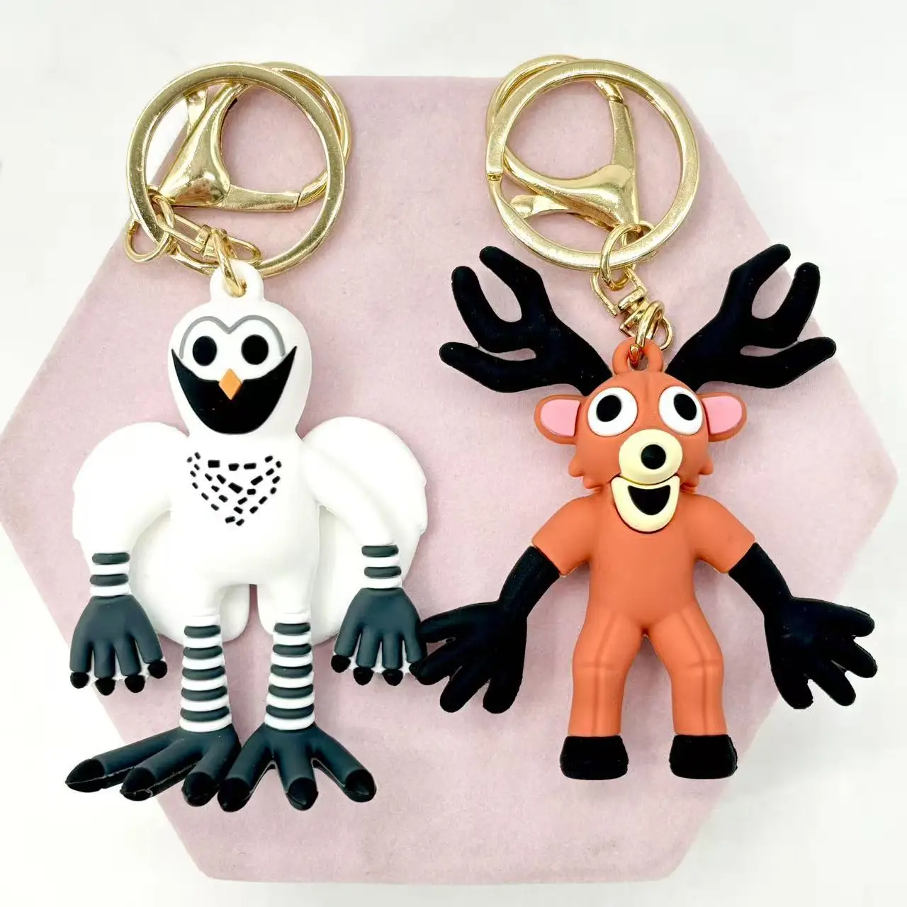 พวงกุญแจรูปกวางป่า 99 คืนสยองขวัญ งานแฮนด์เมด ของเล่นรูปสัตว์ กวาง นกฮูก ของตกแต่งกระเป๋า ของขวัญวันเกิด/คริสต์มาสสำหรับเด็ก