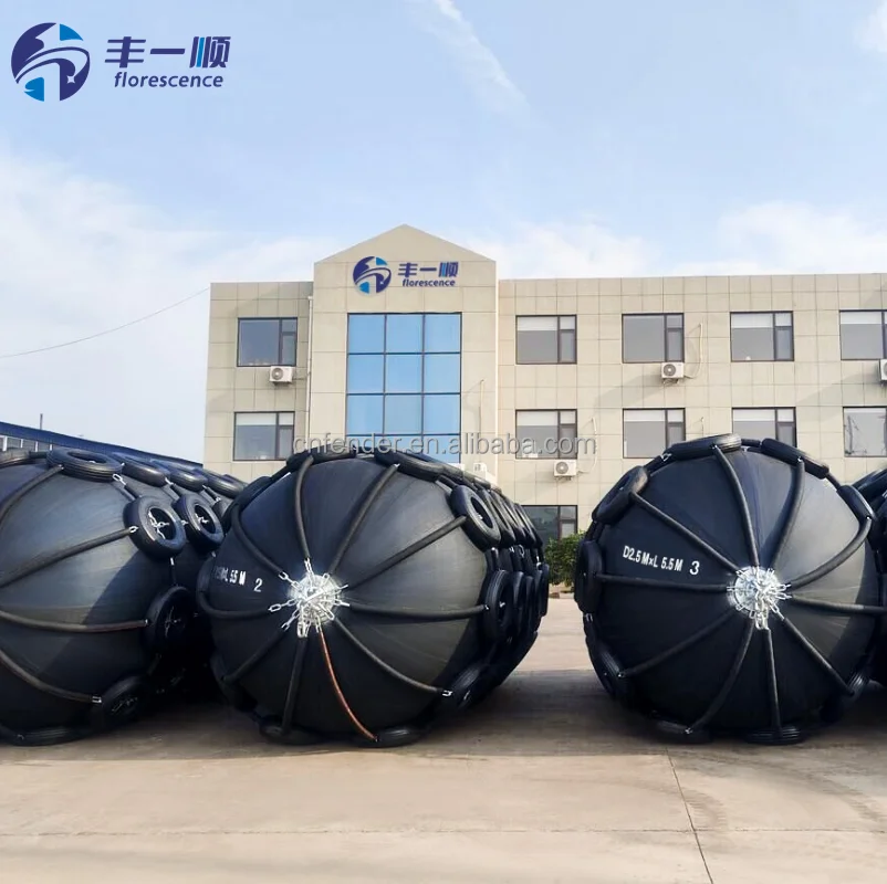 50Kpa 80Kpa Fender Pneumatic Rubber Fender  Marine Ship Dock Defense for Vessel / Ship Equipment