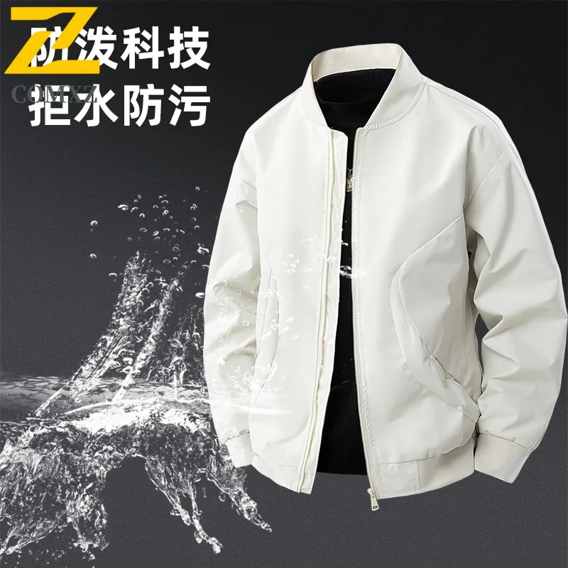 

​Men Outdoor Hiking Jacket Spring Autumn Windproof Waterproof Sport Casual Multiple Pockets Breathable Climbing Fishing Coat