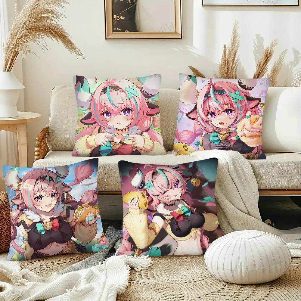 Genshin Impact Game Varesa Anime Pillow Case Fashion Square Pillowcase Bedroom Sofa Room Ins Decoration Leisure