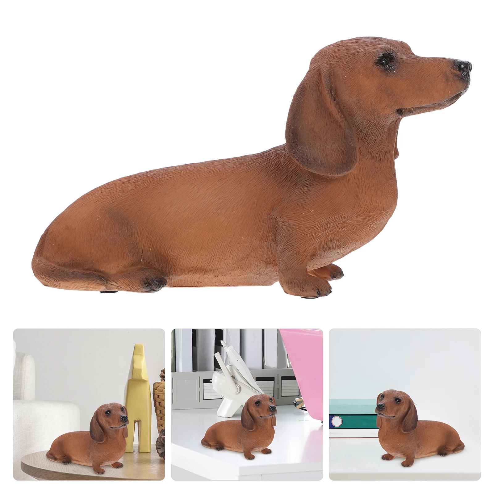 

Realistic Resin Lifelike Simulation Puppy Ornament For Home Office Bedroom Decoration Dog Figures Decor Fake Animal Simulated