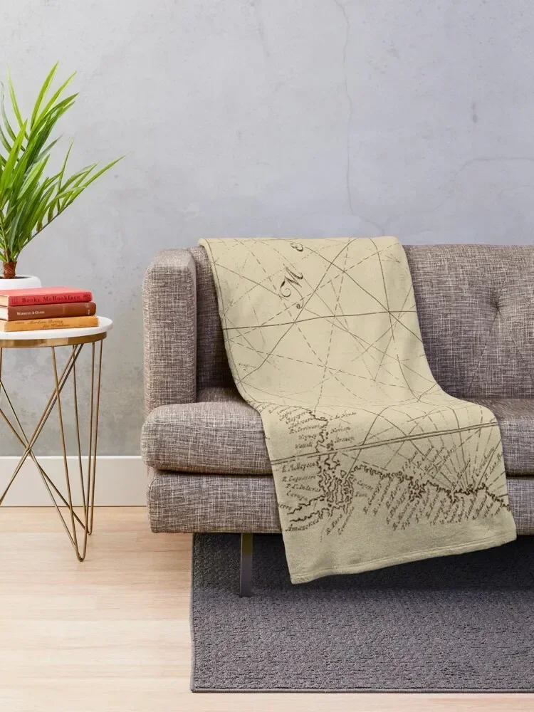 Uncharted Map Design Throw Blanket halloween Decorative Sofas Cute Flannel Blankets