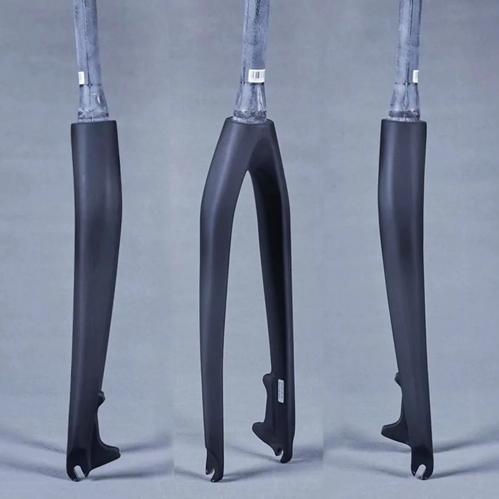 

Bike MTB Fork Carbon Fiber Front Fork 26/27.5/29" Rigid Bicycle Fork Tapered Tube 1-1/8" to 1-1/2" Lightweight 600g