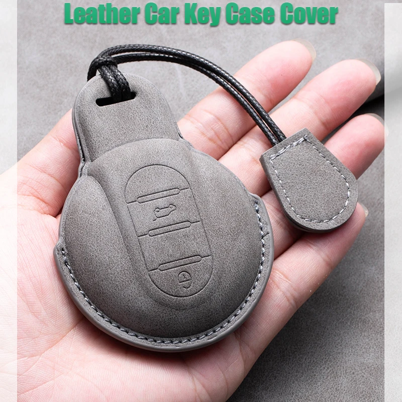

Leather Car Key Case For BMW MINI COOPER S ONE JCW F54 F55 F56 F57 F60 CLUBMAN COUNTRYMAN Remote Fob Keychain Accessories