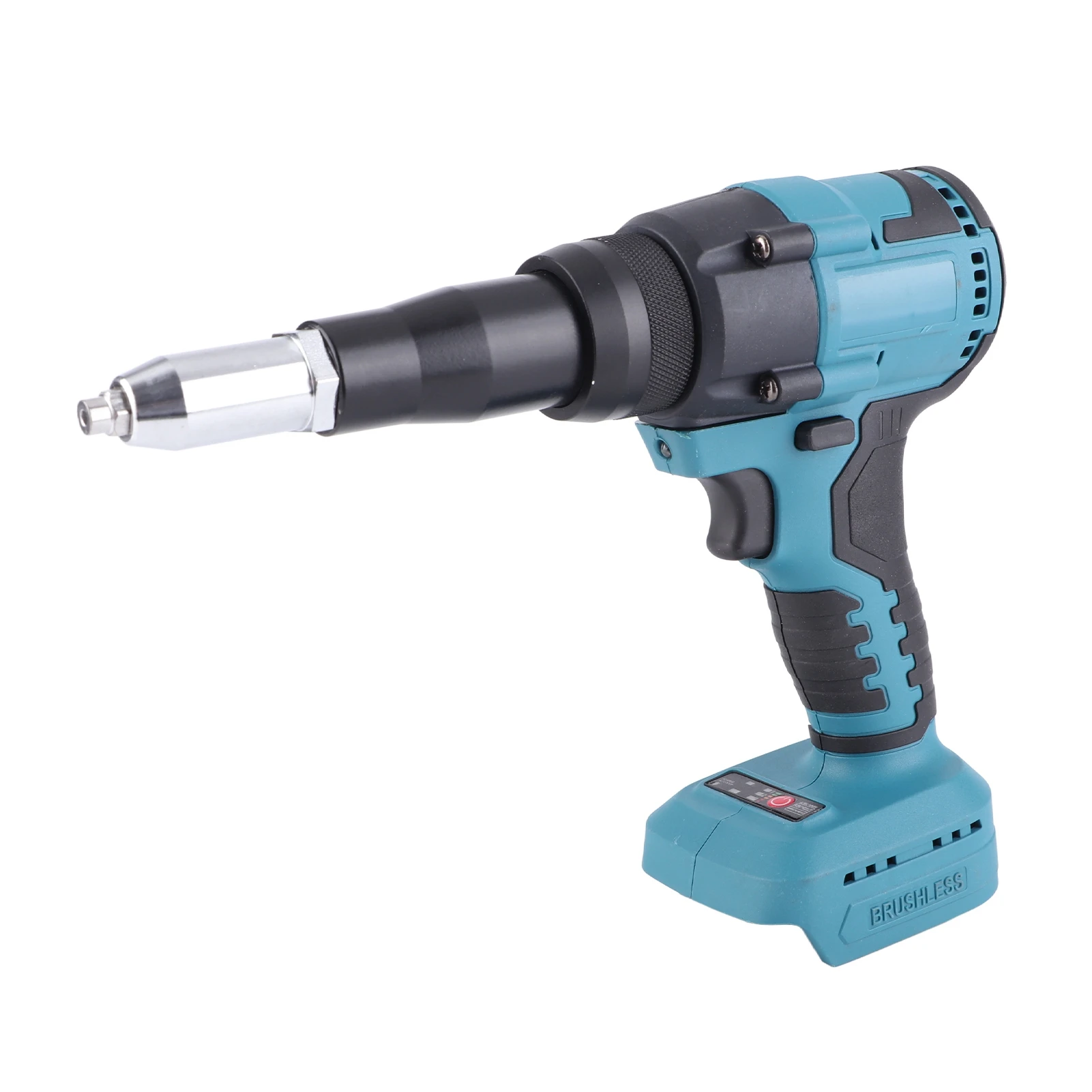 18V Cordless Brushless Electric Rivet Gun Made of ABS Materia Ergonomic Handle Industry LED Automatic Rivet Nut Hand Tool