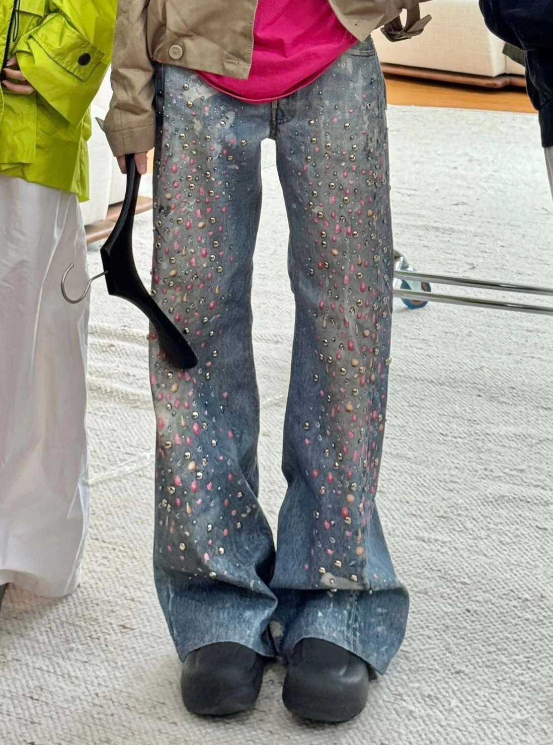 

Autumn Spring 2025 Vintage Blue Y2k Jeans Women High Waisted Denim Pants Straight Streetwear Loose Wide Leg Trousers