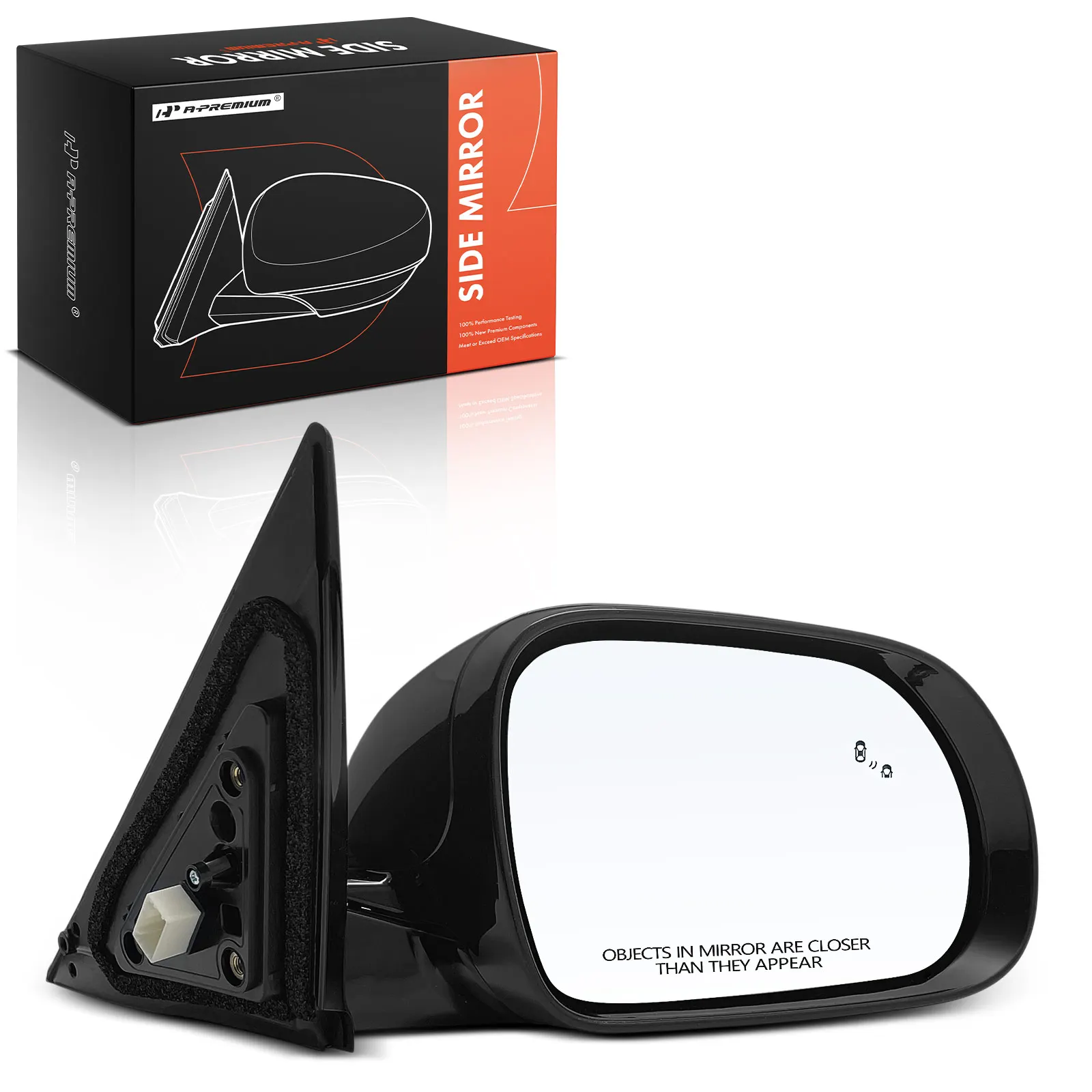 A-Premium Passenger Side Power Door Mirror for Kia Soul 2020-2025 Manual Folding Blind Spot Detection Turn Signal Light Heated