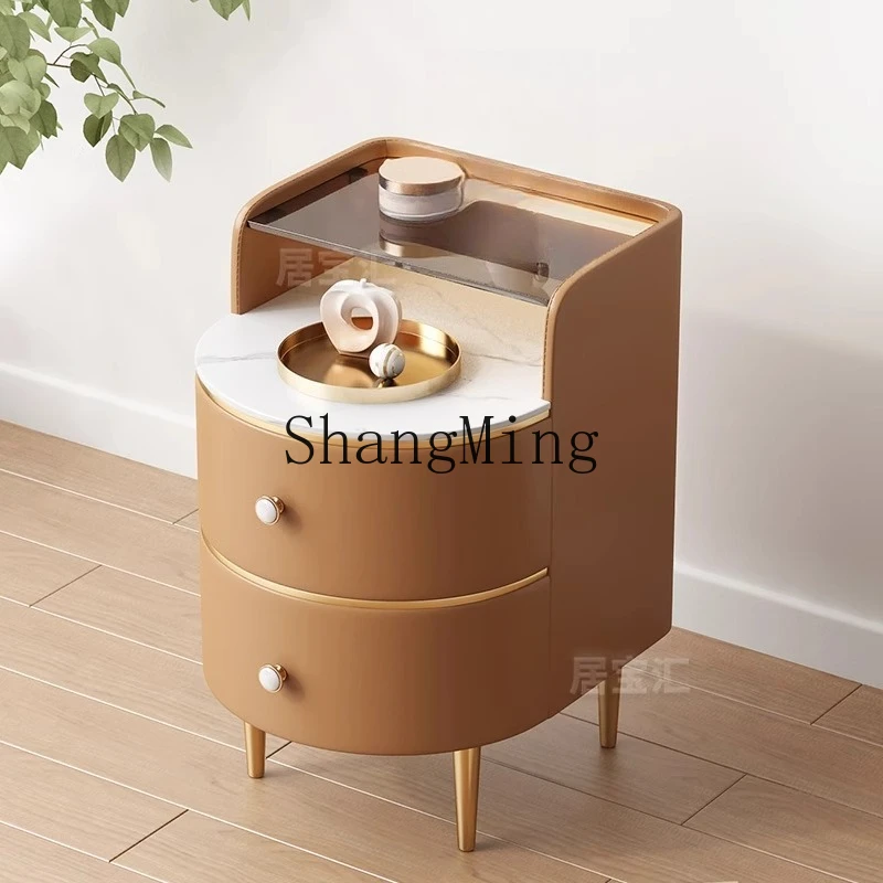 

CL Light Luxury Smart Bedside Table Integrated Minimalist Modern Tall Storage Rack Bedroom Bedside Cabinet