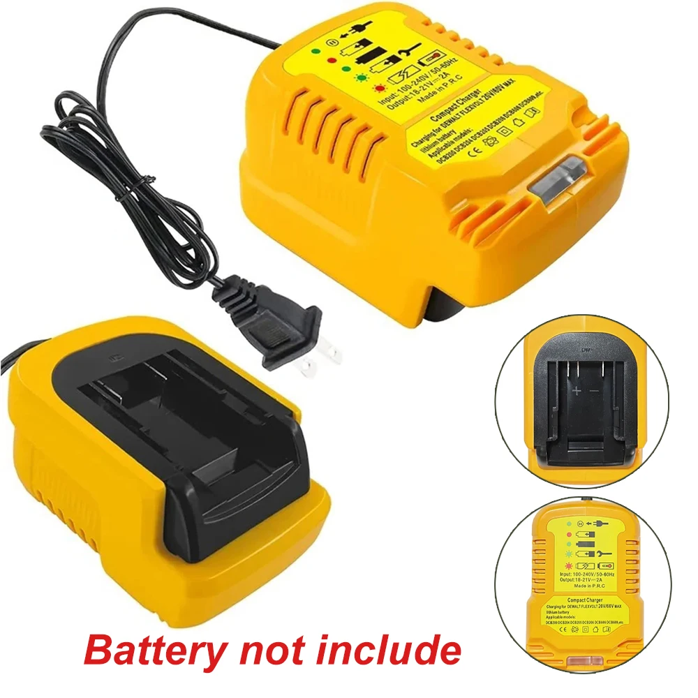 

Car Charger for Dewalt 18V Lithium Ion Battery Series DCB200 DCB203 DCB205 Cigarette Lighter Plug Portable Mini Quick Charger