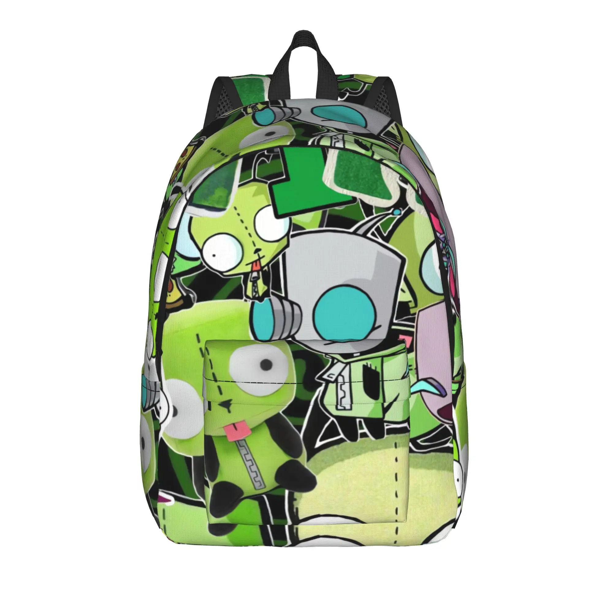 Invader Zim Gir Dib Robot Backpack American Animated Male Polyester Outdoor Backpacks Durable Cute School Bags Rucksack