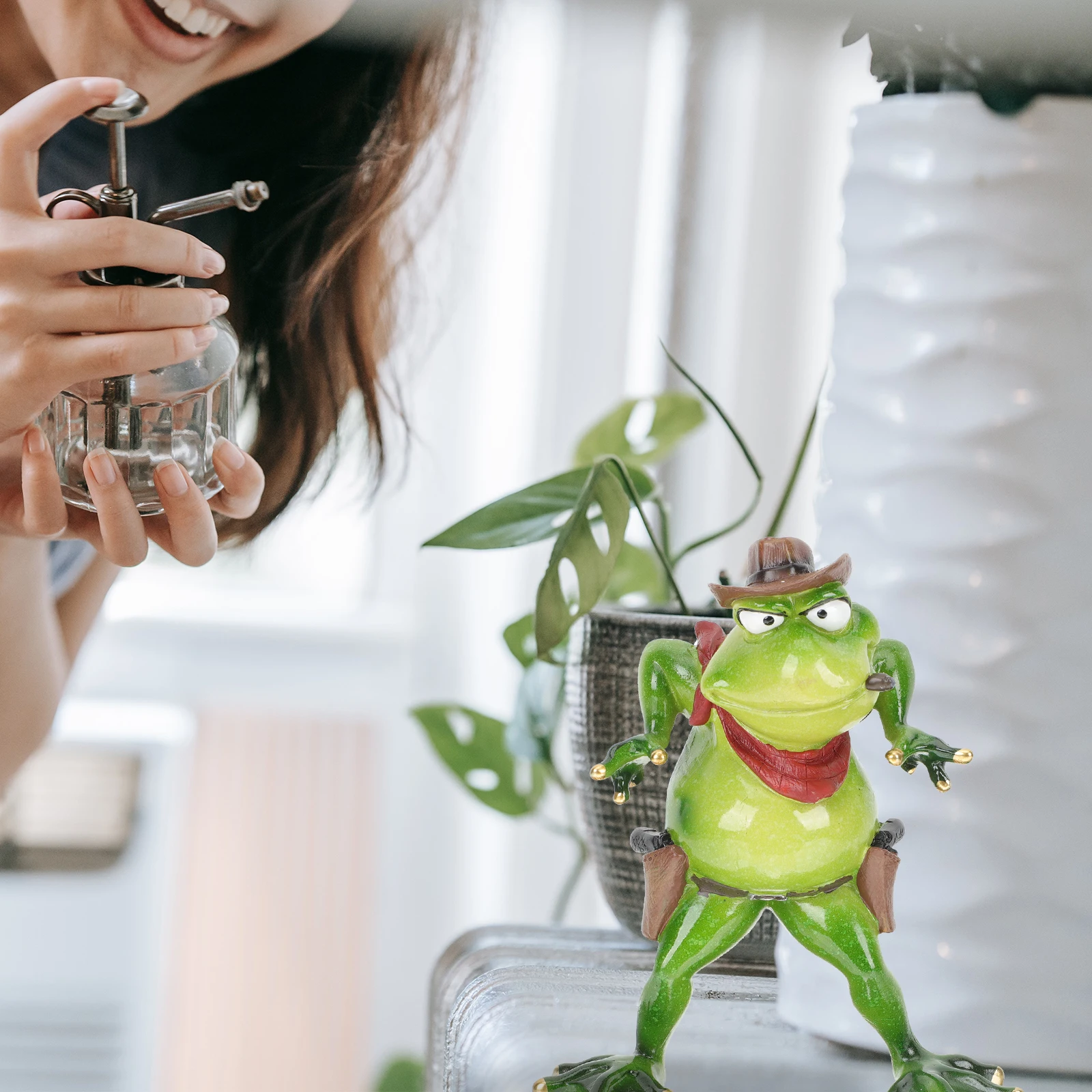 

Frog Statue Garden Number Outdoor Decor Figurine Statues Resin Landscape Sculpture Frogs Nurse