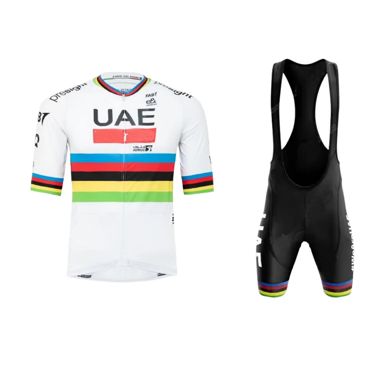 2024 UAE Team WORLD CHAMPION Men's Cycling Jersey Short Sleeve Bicycle Clothing With Bib Shorts Ropa Ciclismo