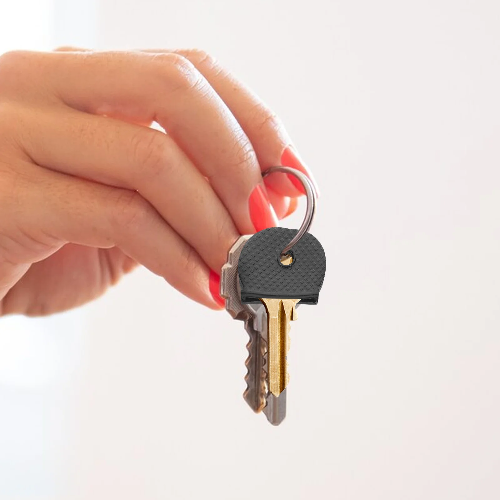 

60Pcs Silicone Key Caps Covers Semicircle Car House Keys Identifier Sleeve Waterproof Abrasionresistant Black Tags Marker Daily