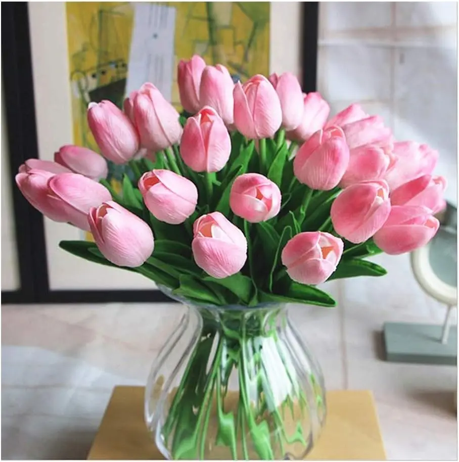 

10Pcs Tulip Artificial Flowers Bouquet 29cm Fake Flower for Home Decor Garden Wedding Decoration Outdoor Table Vase Accessories