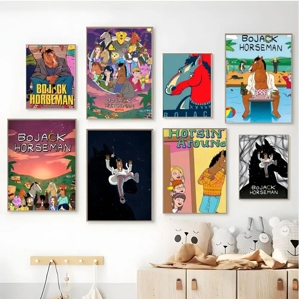 Adult Animated Comedy BoJack Horseman Poster HD art sticky wall waterproof home living room bar aesthetic decoration