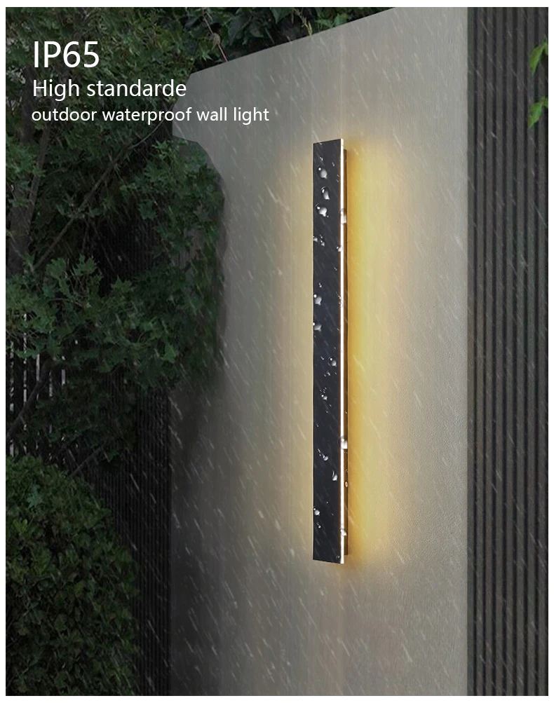 IP65 Waterproof Long LED Wall Lamp 110V 220V Outdoor Garden Villa Porch Indoor Decor Lighting Exterior Wall Sconce