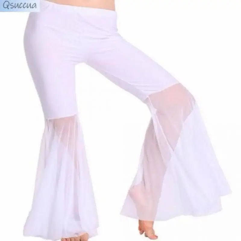 Belly Dance Dance Pants Mesh Flared Pants