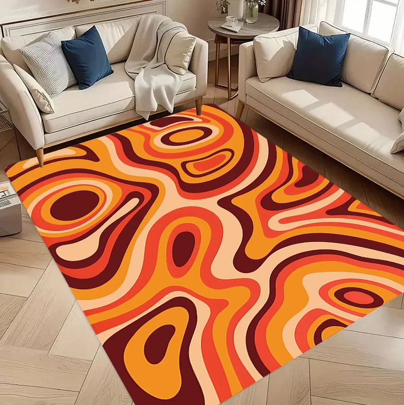 Klassischer Retro-Teppich, Matte, Heimdekoration, Eingangsbereich, Flur, Bodendekoration, Vintage-geometrischer Stil, rutschfeste Teppiche, Teppiche für Schlafzimmer