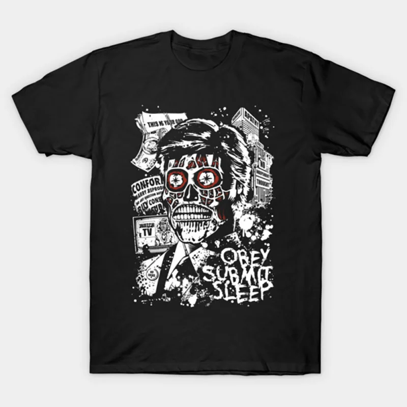 

Submit. Sleep Retro Sic-Fi They Live Gift T Shirt John Carpenter Vintage Horror movie Alien Graphic clothes All size Tee S-6XL