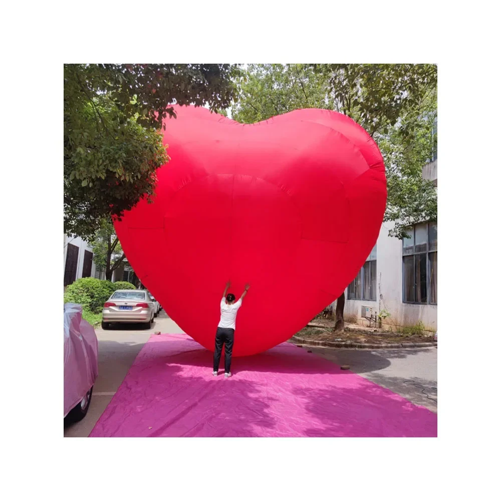 Inflatable Earth Globe Moon Printing Heart Model Oxford Cloth Huge Large Big Giant Inflatable Heart Shape Balloon For