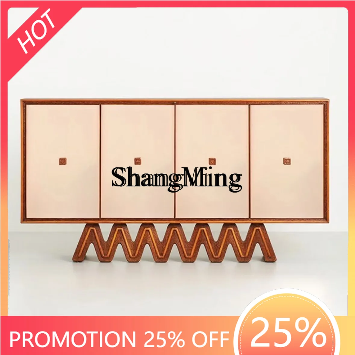 

ZYY Exquisite Premium medieval wabi-sabi wind solid wood household dining side cabinet simple and creative high-end cabinet