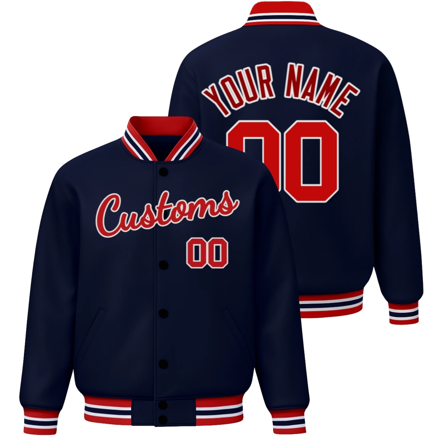 

Winter Custom print Logo Cool Fleece Jackets Baseball Uniform Jackets Thanksgiving Christmas Gifts for men