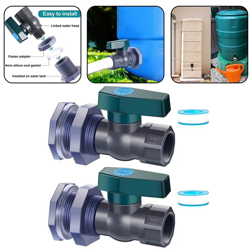 Rubinetto valvola deviatore benna pioggia 3/4 pollici anticorrosione antiruggine per giardino PVC a prova di perdite Versatile universale