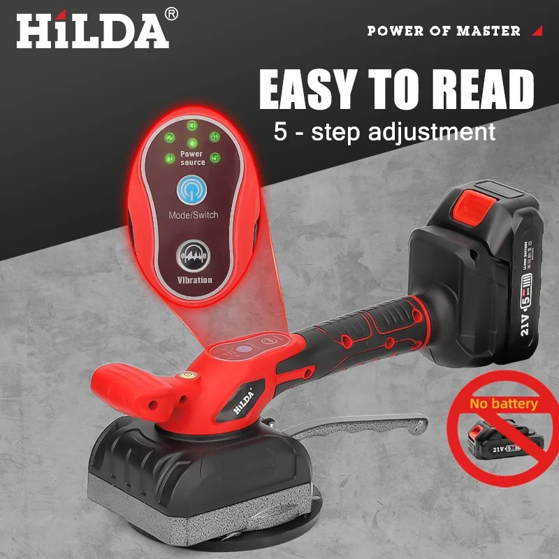Hilda telha máquina de telha vibração nivelamento 5 velocidades alta carga ajustável ajuste makita 21v bateria colocando vibratório