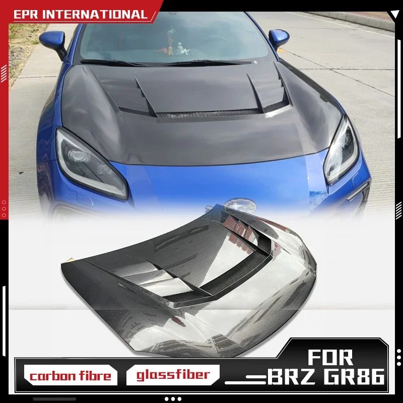 

Для Toyota GR86 ZN8 Subaru BRZ ZD8 VVR Тип Передний капот Капот из углеродного волокна Глянцевый Aero Body Kit Накладка Гоночная деталь Тюнинг Карбон