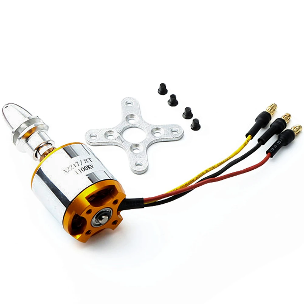 New A2217 2217 1100KV Motor Mount Outrunner Brushless Motor for RC Fixed Wing Airplane Multi-copter