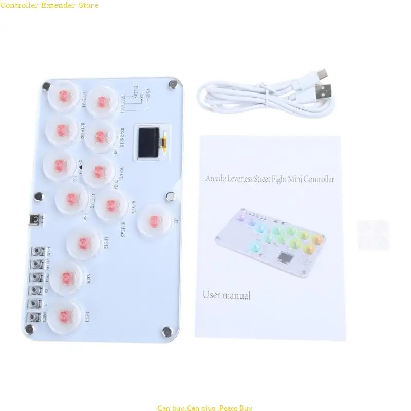 Arcade Fight 12-Key Game Fighting Keyboards Support Hot Swap